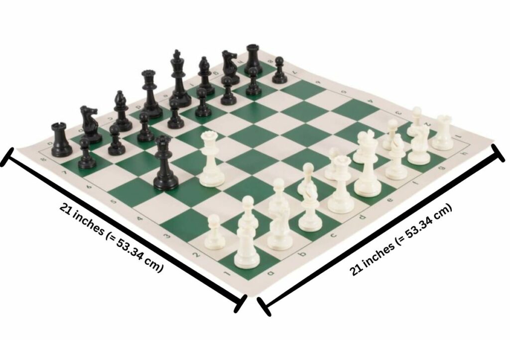 Regulation Chessboard Size in inches and cm