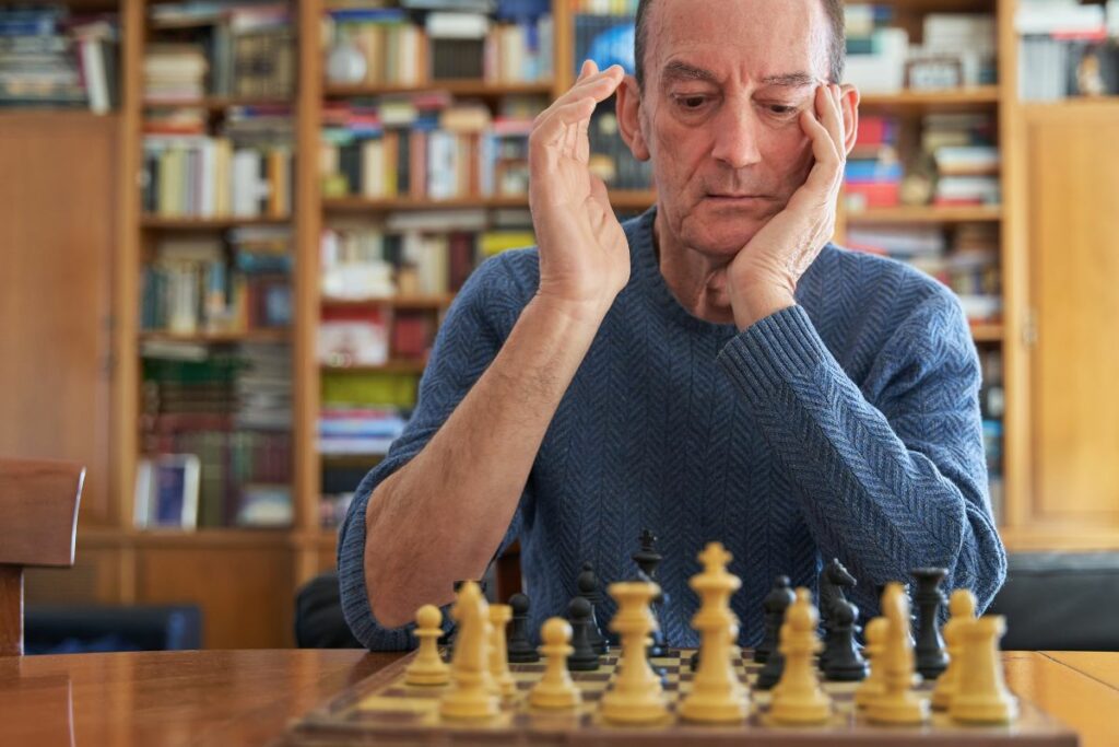 a photo of a chess player to show whether you can convert chess rating to IQ