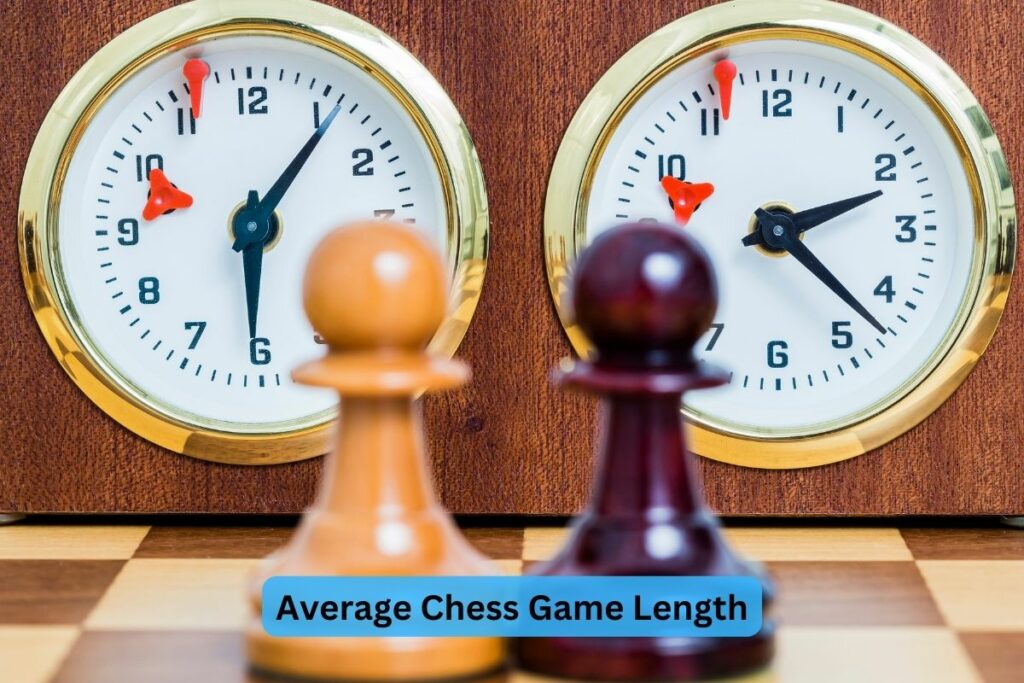 photo of a chess clock with pawns to explain how long is the average chess game